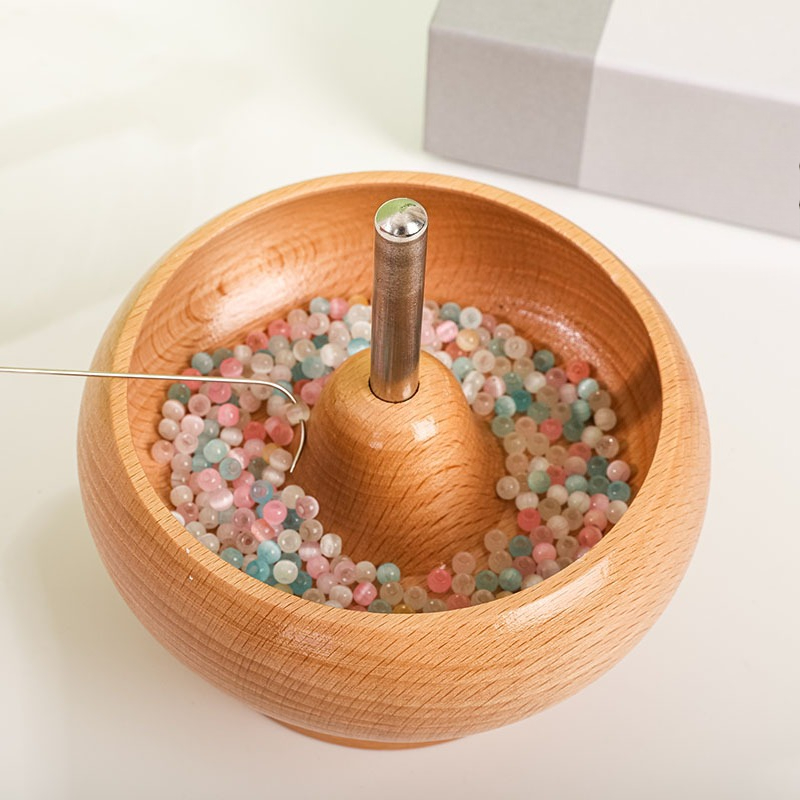 Jewelry Making Rotary Tool - 木製回転ビーズスピナー高速粘土ビーズツールDIYブレスレットネックレス作成ハンドクラフトジュエリー作成アクセサリー