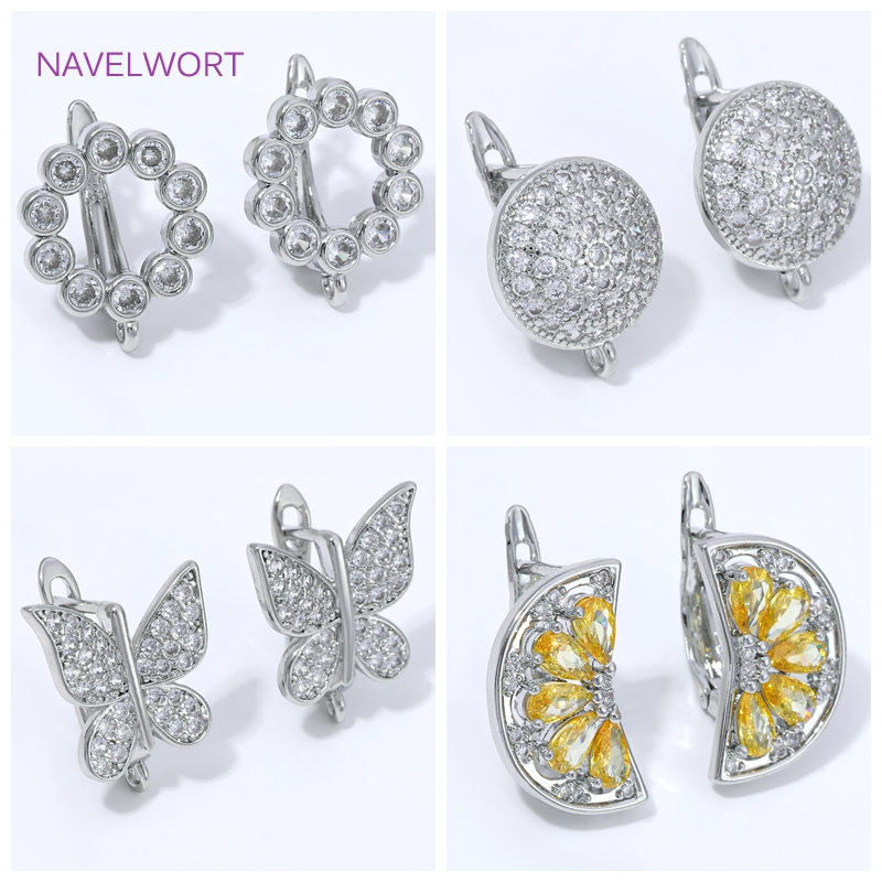 Jewelry Making Hobby - 18K金メッキ扇形フラワーイヤワイヤーイヤリング金具、真鍮製基本留め具イヤリングフッククラスプ、DIYジュエリー材料