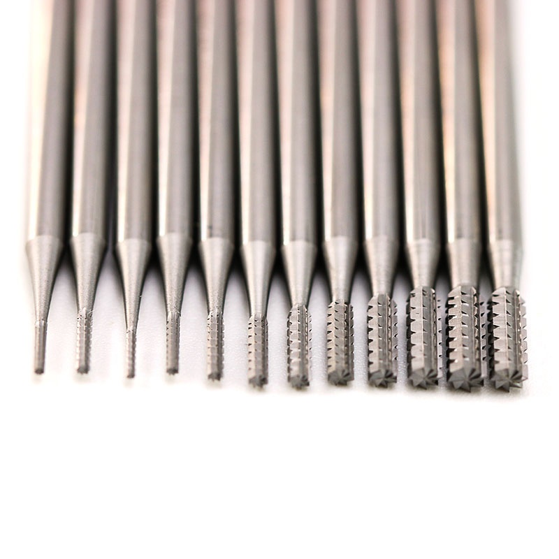 Jewelry Making Rotary Tool - 5個セット HSSロータリーバーツール シリンダー型 スクエアクロスカット 石留め ジュエリー製作加工ツール