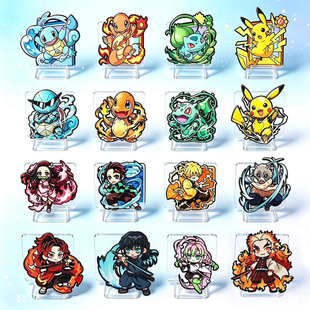 8 個アニメポケモン & デーモンスレイヤーエナメルピン漫画 - Jewelry Making Hobby のレビューと価格