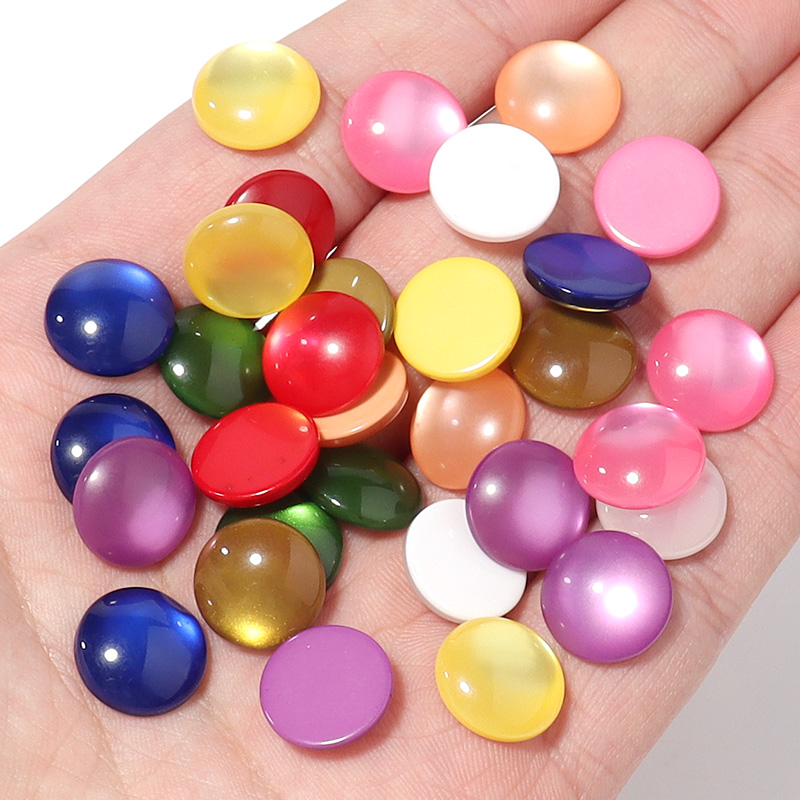50個入りミックスカラーレジンカボション模造キャッツアイラウ - Jewelry Making Gemstones のレビューと価格