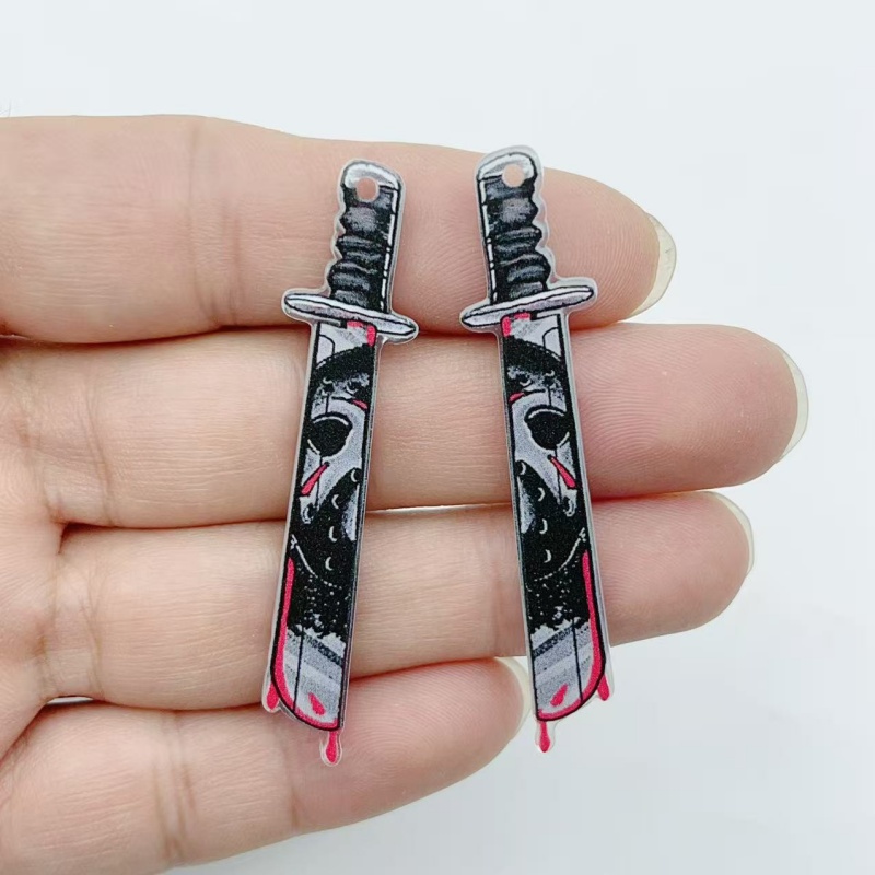アクリル製ジュエリー10個 ハロウィンペンダント DIYイヤ - Jewelry Making Party のレビューと価格
