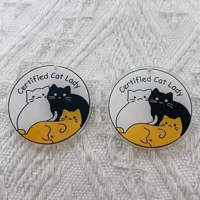10個のアクリル製のかわいい猫ペンダント、DIYジュエリー作 - Jewelry Making Party のレビューと価格
