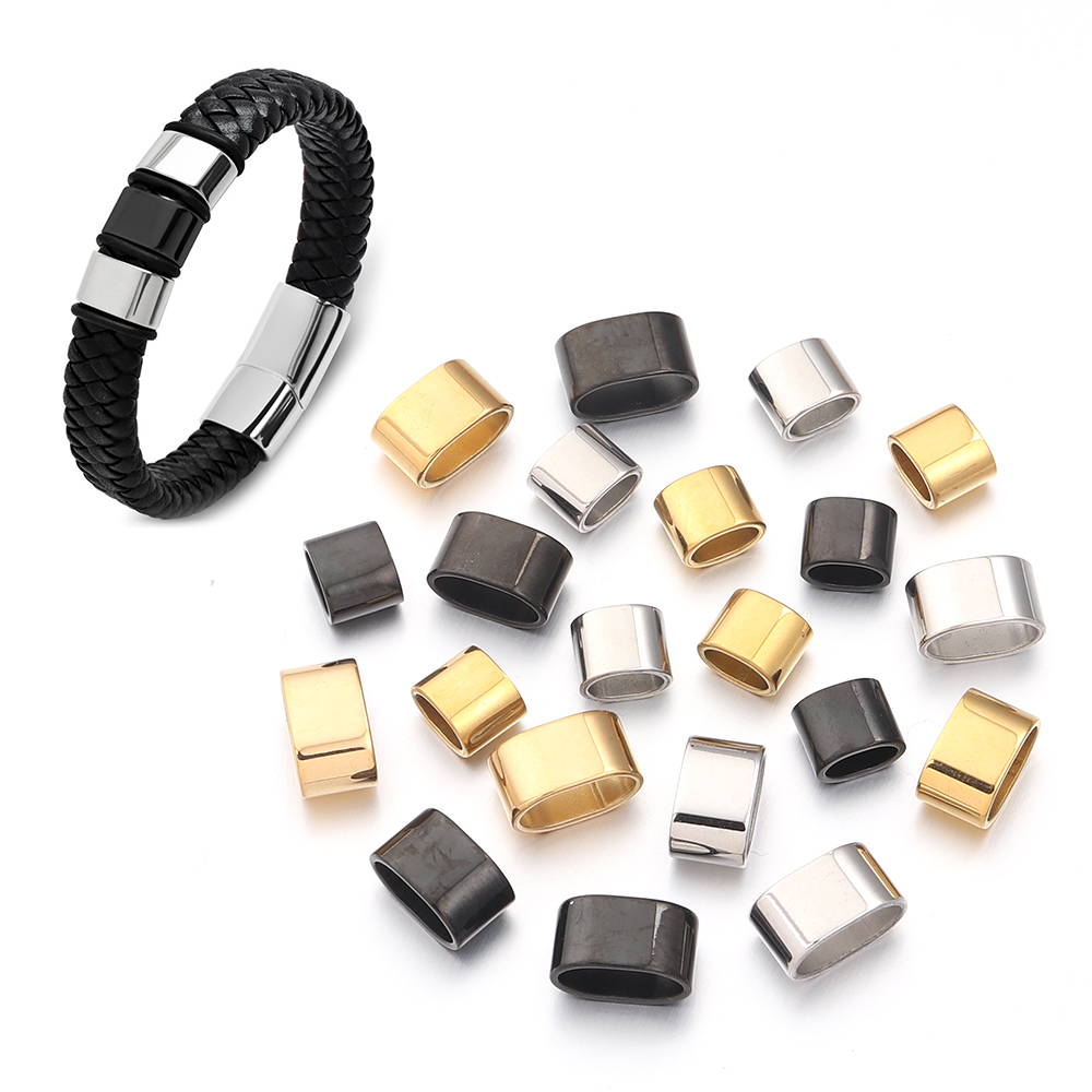 6個のフラットステンレス鋼チューブスライダービーズポジション - Jewelry Making Hobby のレビューと価格