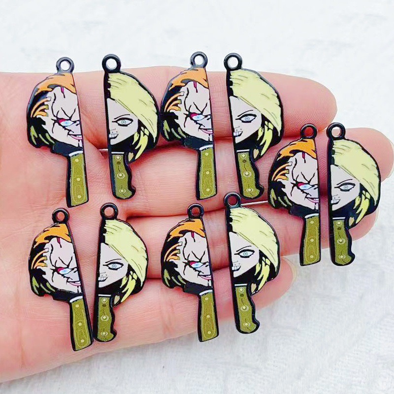 10 個漫画ピエロ面白いカップル片面アクリルジュエリー DI - Jewelry Making Party のレビューと価格