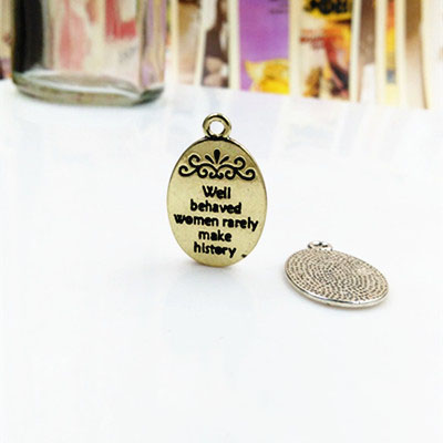 20ピース/ロット16x21ミリメートル行儀女性はめったに歴 - Jewelry Making History のレビューと価格
