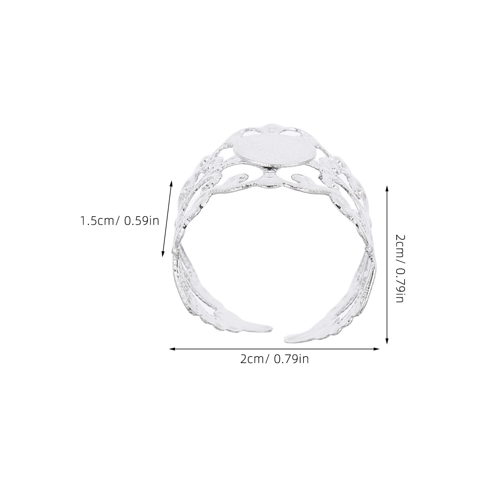 50個入り 調整可能な楕円形フラットバックリングブランク ブ - Jewelry Making Gemstones のレビューと価格