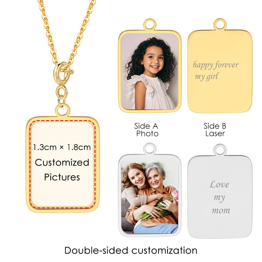 カスタマイズされた写真レターフラグペンダントネックレス女性男 - Jewelry Making For Adults のレビューと価格