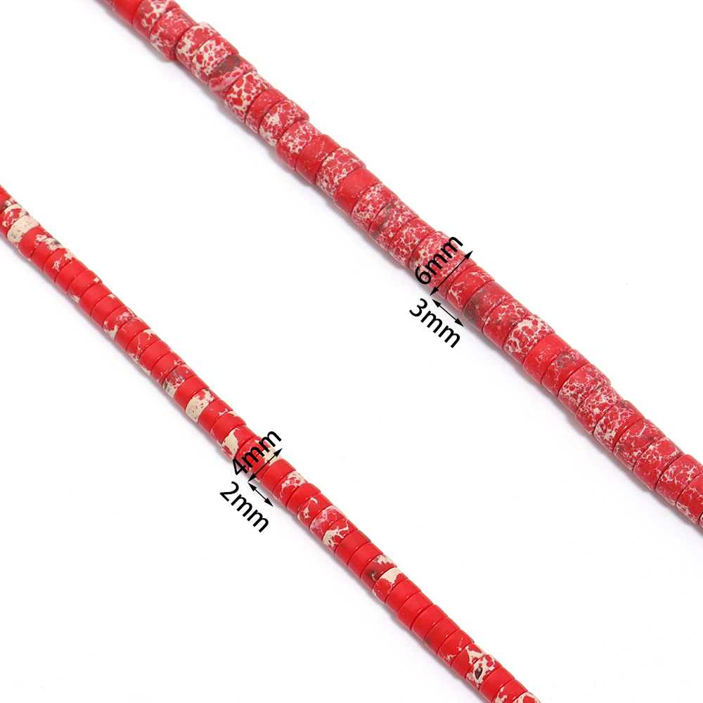 天然エンペラーストーンターコイズビーズ シリンダー型フラット - Jewelry Making Gemstones のレビューと価格