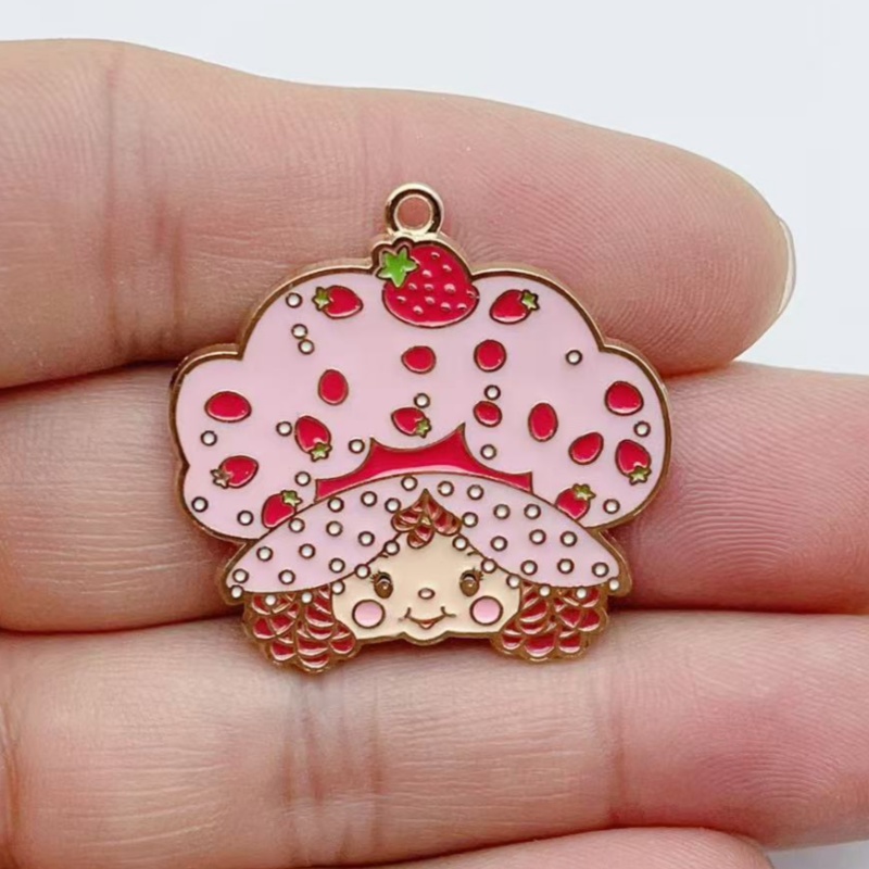 10 個かわいい女の子エナメルメタルジュエリーイチゴレインボ - Jewelry Making Party のレビューと価格