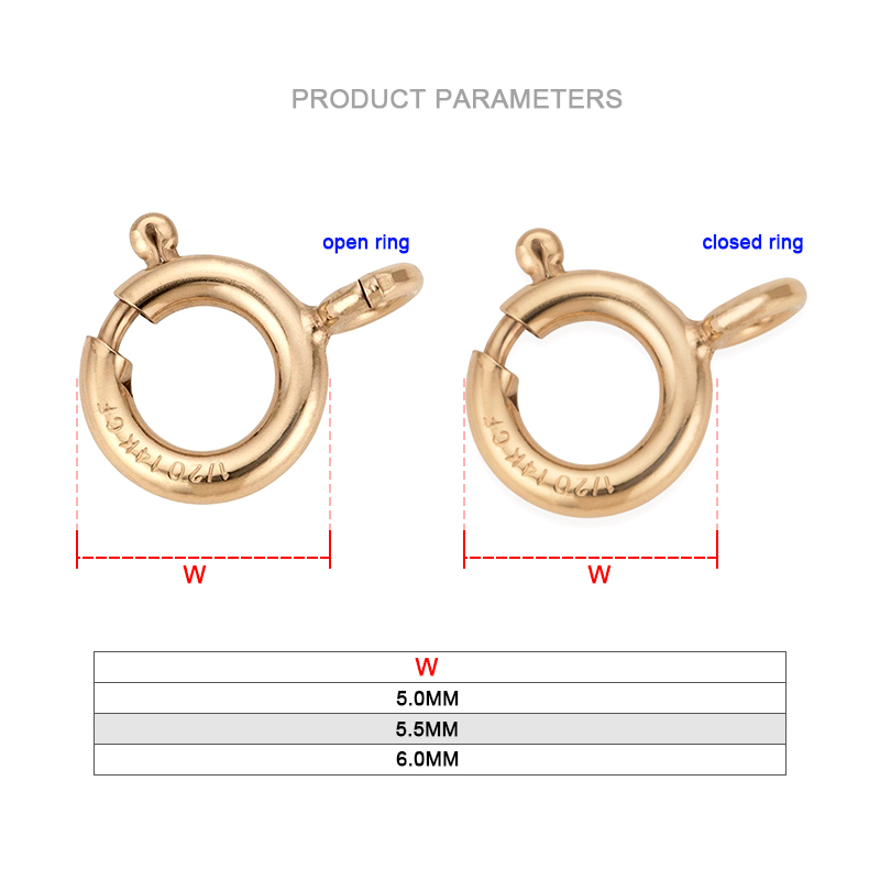 14K金張りスプリングリングクラスプフック、ブレスレットネッ - Jewelry Making Hobby のレビューと価格